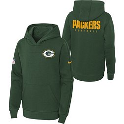 Nike Youth Green Bay Packers Sideline Club Green Pullover Hoodie