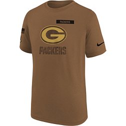 Nike Youth Green Bay Packers 2023 Salute to Service Brown T-Shirt