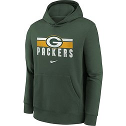 Nike Youth Green Bay Packers Team Stripes Green Pullover Hoodie