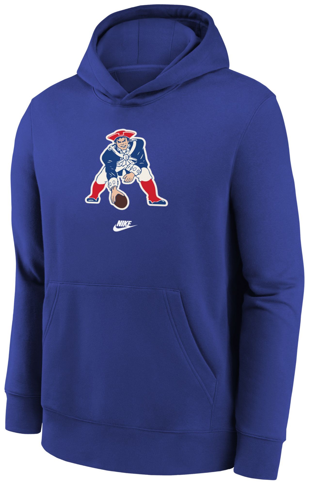 Nike Youth New England Patriots Rewind Throwback Old Royal Pullover Hoodie