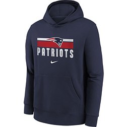 Nike Youth New England Patriots Team Stripes Navy Pullover Hoodie