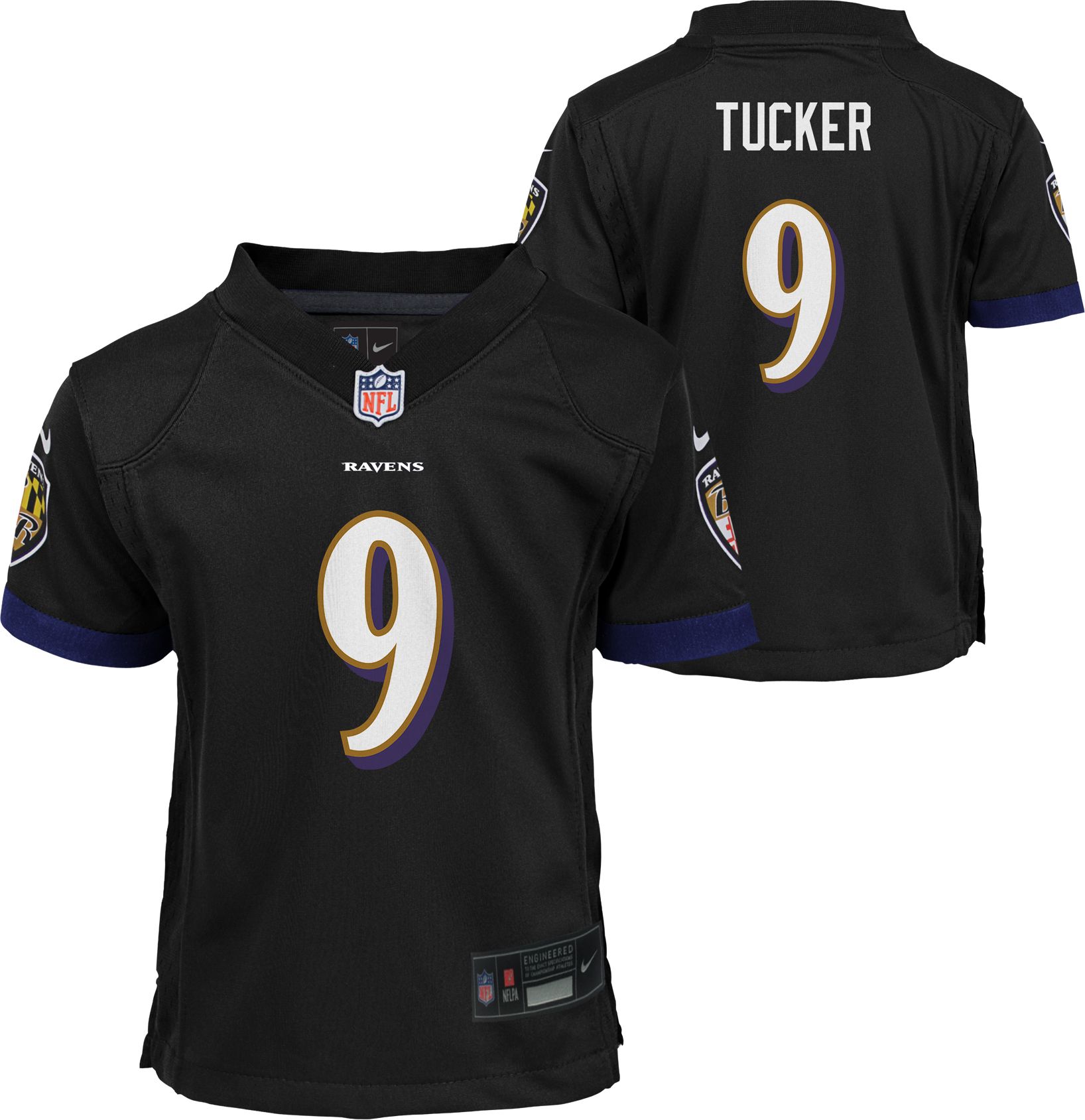 Nike Toddler Baltimore Ravens Justin Tucker #9 Alternate Black Game Jersey