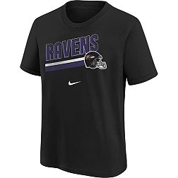 Nike Youth Baltimore Ravens Team Helmet Black T-Shirt