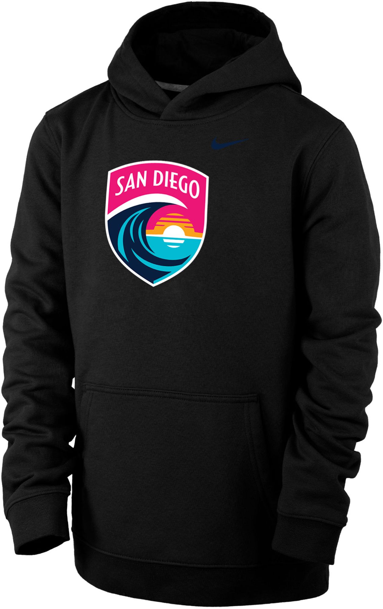 Nike Youth San Diego Wave Logo Grey Therma Pullover Hoodie