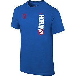 Nike Youth USWNT 2023 One-Hit Lindsey Horan #10 Away T-Shirt
