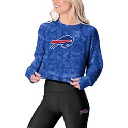 Certo Women's Buffalo Bills Royal Swift Hi-Lo Cropped Long Sleeve T-Shirt