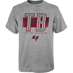 NFL Team Apparel Boys' Tampa Bay Buccaneers Abbreviated Grey T-Shirt