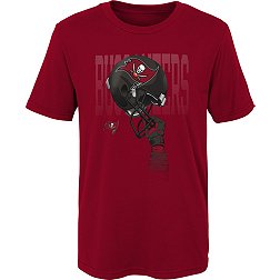 NFL Team Apparel Boys' Tampa Bay Buccaneers Helmets High Red T-Shirt