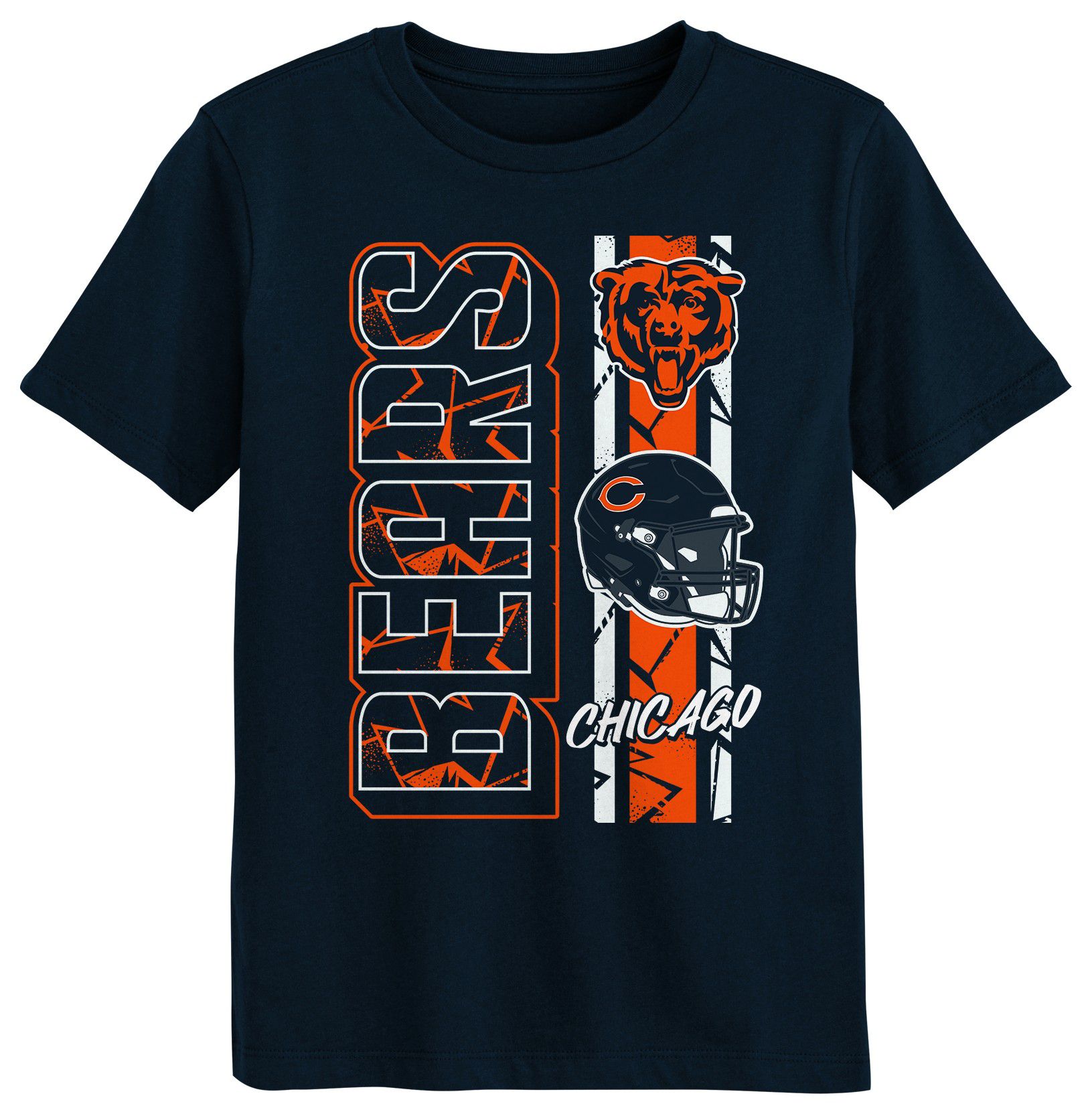 NFL Team Apparel Little Kids' Chicago Bears All In Navy T-Shirt
