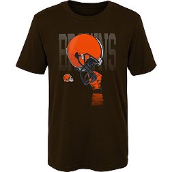 NFL Team Apparel Boys' Cleveland Browns Helmets High Brown T-Shirt