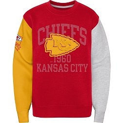 NFL Team Apparel Little Kids' Kansas City Chiefs 3rd & Goal Crew Sweatshirt