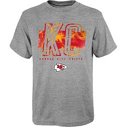NFL Team Apparel Boys' Kansas City Chiefs Abbreviated Grey T-Shirt