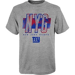 NFL Team Apparel Boys' New York Giants Abbreviated Grey T-Shirt