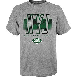 NFL Team Apparel Boys' New York Jets Abbreviated Grey T-Shirt