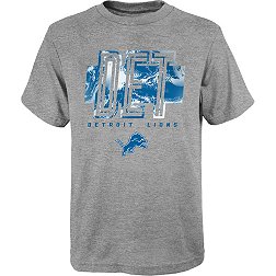 NFL Team Apparel Boys' Detroit Lions Abbreviated Grey T-Shirt
