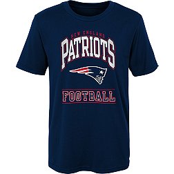 NFL Team Apparel Boys' New England Patriots Big Blocker Navy T-Shirt