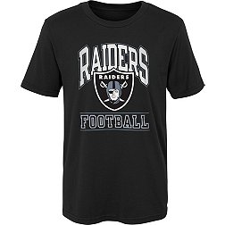 NFL Team Apparel Boys' Las Vegas Raiders Big Blocker Black T-Shirt