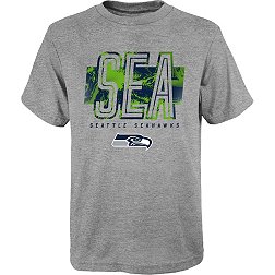 NFL Team Apparel Boys' Seattle Seahawks Abbreviated Grey T-Shirt