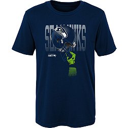 NFL Team Apparel Boys' Seattle Seahawks Helmets High Navy T-Shirt