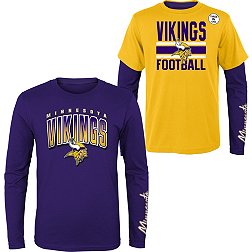 NFL Team Apparel Boys' Minnesota Vikings Fan Fave 3-In-1 T-Shirt