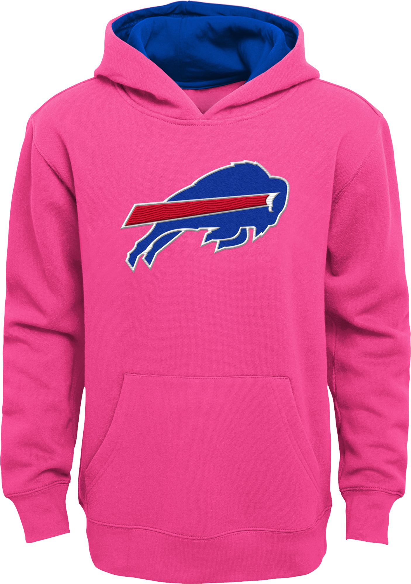 NFL Team Apparel Little Girls' Buffalo Bills Prime Pink Hoodie