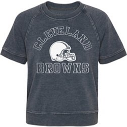 NFL Team Apparel Little Girls' Cleveland Browns Junior Cheer Squad Grey Top
