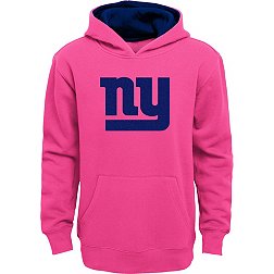 NFL Team Apparel Little Girls' New York Giants Prime Pink Hoodie