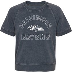 NFL Team Apparel Little Girls' Baltimore Ravens Junior Cheer Squad Grey Top