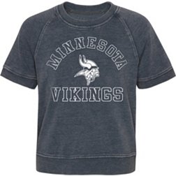NFL Team Apparel Little Girls' Minnesota Vikings Junior Cheer Squad Grey Top