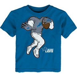 NFL Team Apparel Toddler Detroit Lions Stiff Arm Blue T-Shirt