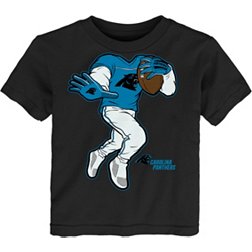 NFL Team Apparel Toddler Carolina Panthers Stiff Arm Black T-Shirt