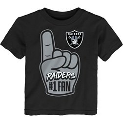 NFL Team Apparel Toddler Las Vegas Raiders Handoff Black T-Shirt