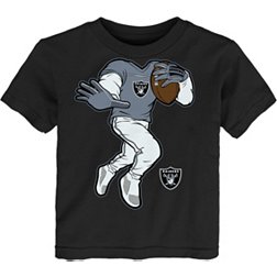 NFL Team Apparel Toddler Las Vegas Raiders Stiff Arm Black T-Shirt
