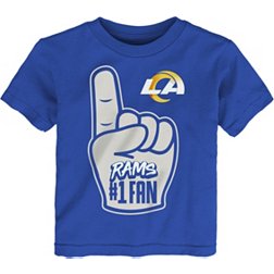 NFL Team Apparel Toddler Los Angeles Rams Handoff Royal T-Shirt