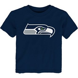 NFL Team Apparel Toddler Seattle Seahawks Primary Logo Navy T-Shirt