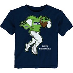 NFL Team Apparel Toddler Seattle Seahawks Stiff Arm Navy T-Shirt