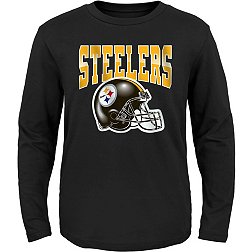 NFL Team Apparel Toddler Pittsburgh Steelers Horizon Black Long Sleeve T-Shirt
