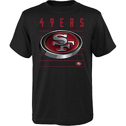 NFL Team Apparel Youth San Francisco 49ers Three Dime Black T-Shirt
