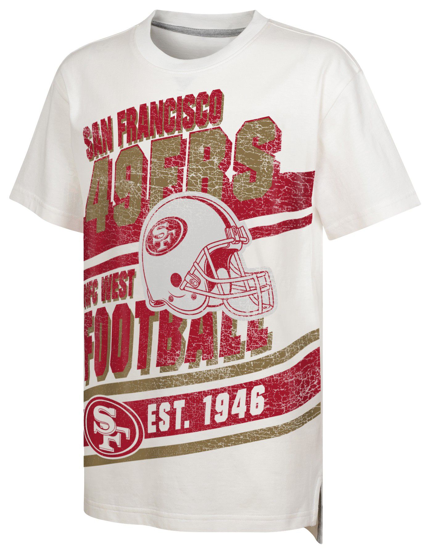 NFL Team Apparel Youth San Francisco 49ers Get Loud White T-Shirt