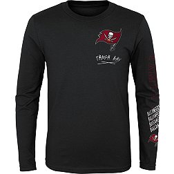 NFL Team Apparel Youth Tampa Bay Buccaneers Team Drip Black Long Sleeve T-Shirt