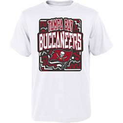 NFL Team Apparel Youth Tampa Bay Buccaneers Tribe Vibe White T-Shirt