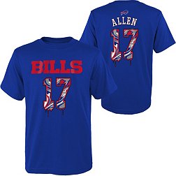 NFL Team Apparel Youth Buffalo Bills Josh Allen #17 Drip T-Shirt