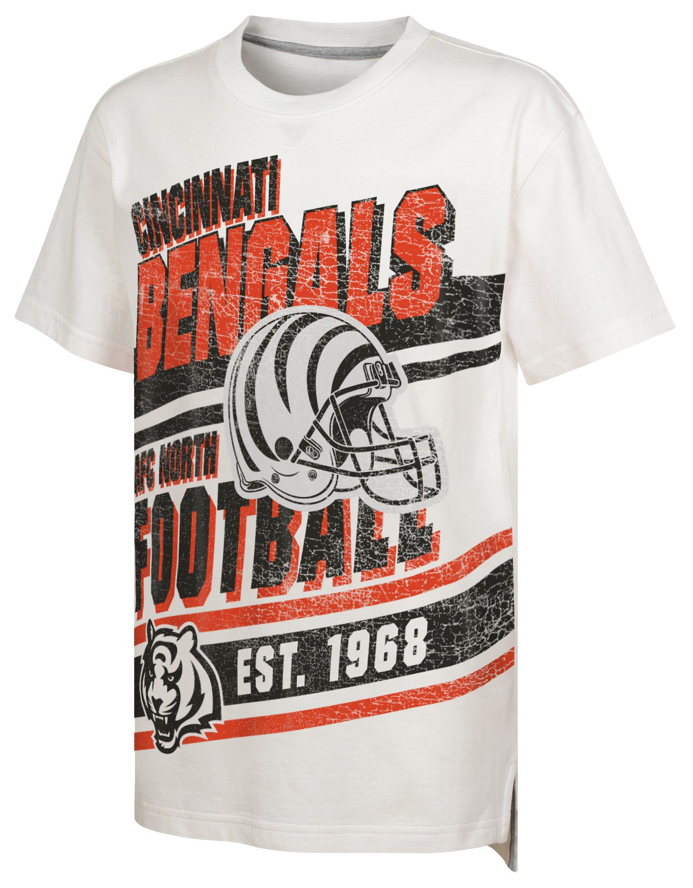 NFL Team Apparel Youth Cincinnati Bengals Get Loud White T-Shirt