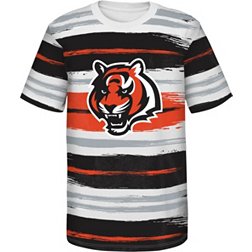 NFL Team Apparel Youth Cincinnati Bengals Run Back White T-Shirt