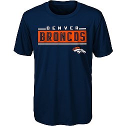NFL Team Apparel Youth Denver Broncos Amped Up Navy T-Shirt