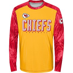 NFL Team Apparel Youth Kansas City Chiefs Cover 2 Long Sleeve T-Shirt