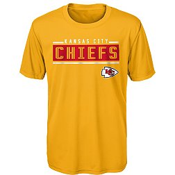 NFL Team Apparel Youth Kansas City Chiefs Amped Up Gold T-Shirt