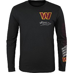 NFL Team Apparel Youth Washington Commanders Team Drip Black Long Sleeve T-Shirt