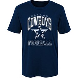 NFL Team Apparel Youth Dallas Cowboys Big Blocker Navy T-Shirt