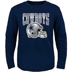 NFL Team Apparel Youth Dallas Cowboys New Horizon Navy Long Sleeve T-Shirt